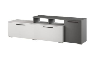 Альберо Тумба ТВ малая белый/графит серый
