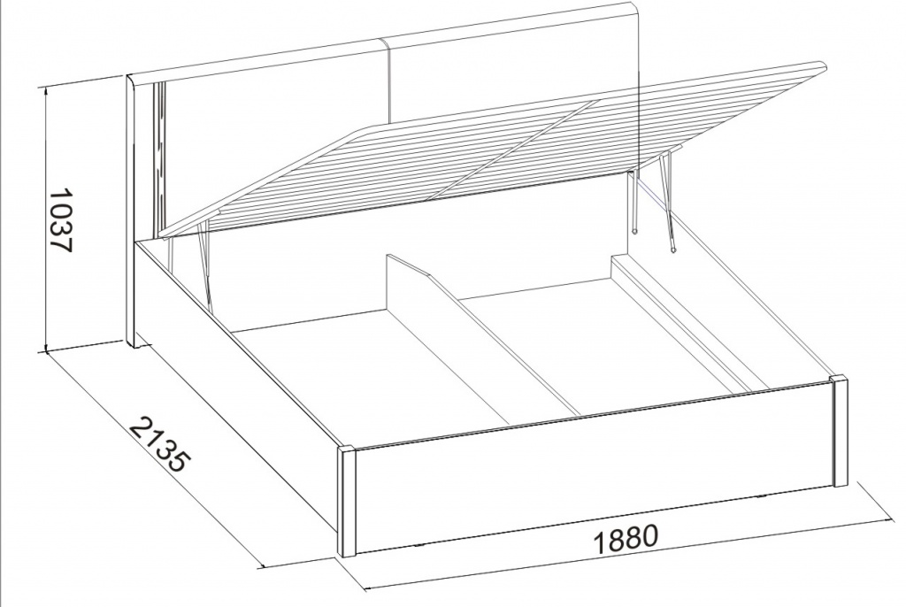 Размер кровати чертеж