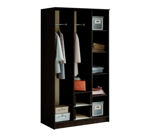 Шкаф 3-х дверный Фиеста, венге/лоредо