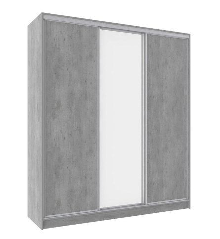 Шкаф-купе трехдверный с зеркалом 2000 Домашний Atelier светлый