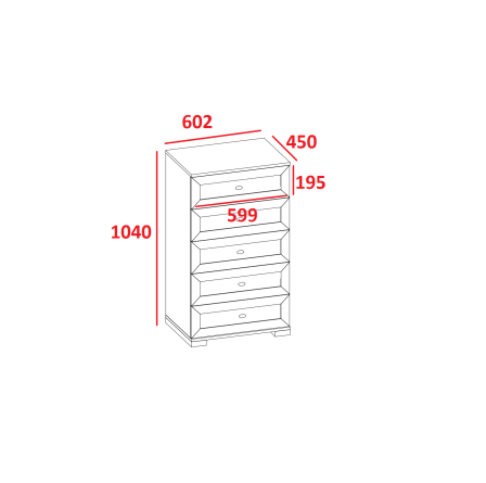 Комод Sherlock 6, дуб сонома