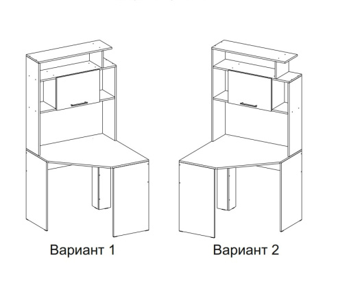 Стол компьютерный Квартет-12, венге/дуб молочный