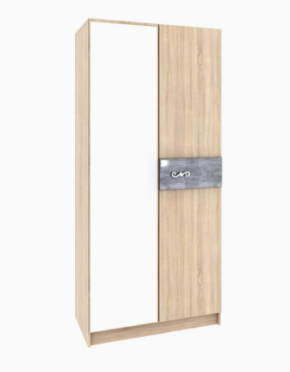 Шкаф 2-х створчатый Мадлен (Дуб шале серебро)