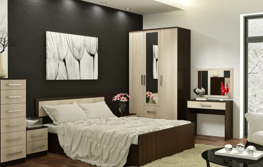 Кровать с проложками ДСП Фиеста LIGHT 140х200, венге